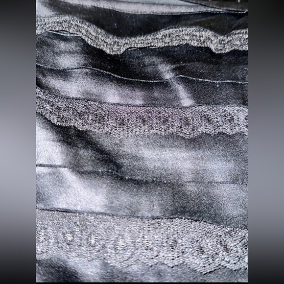 HERVE LEGER PARIS Black Lace Tiered Layer Strapless Bodycon Cocktail Dress M - Picture 10 of 10